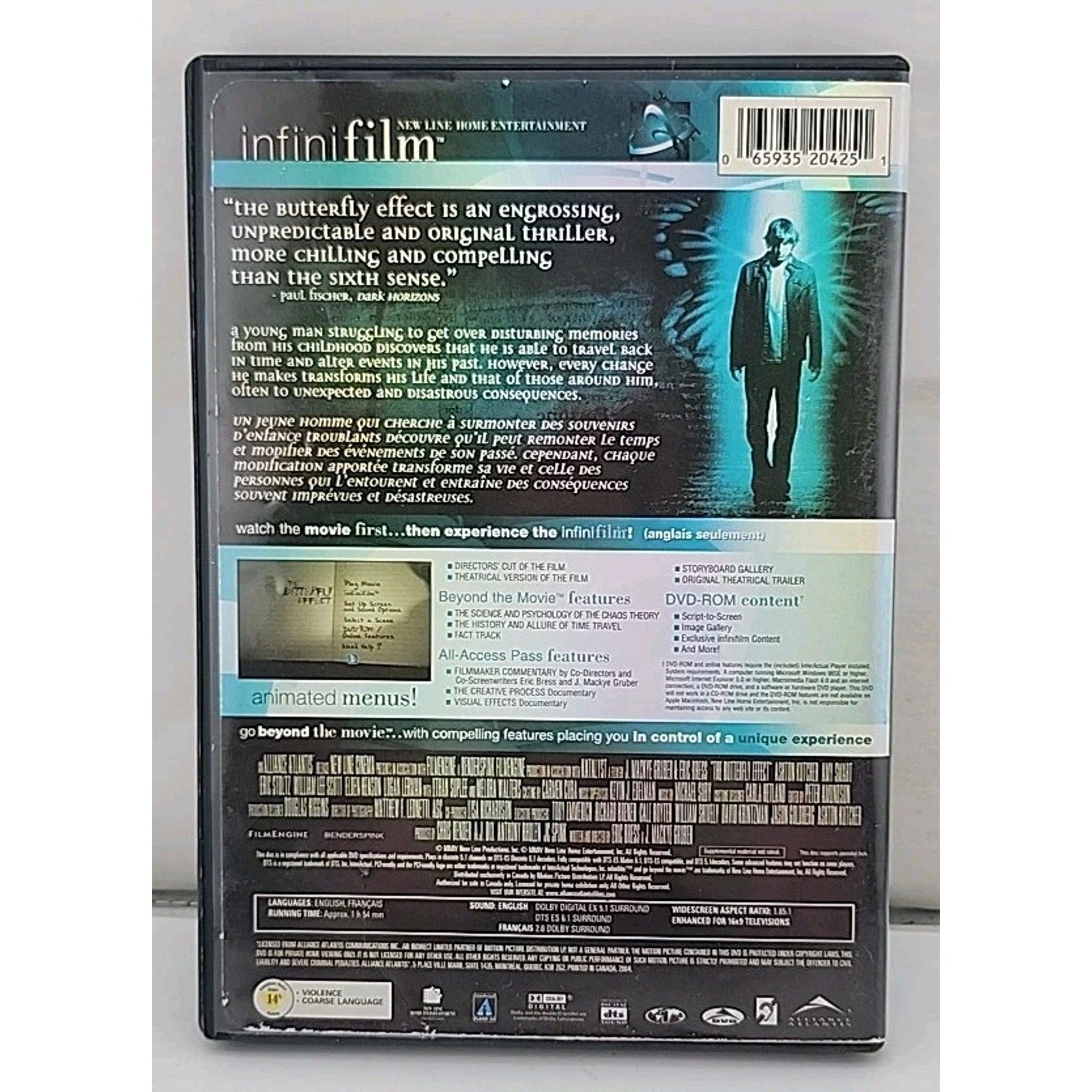 Butterfly Effect DVD Canadian