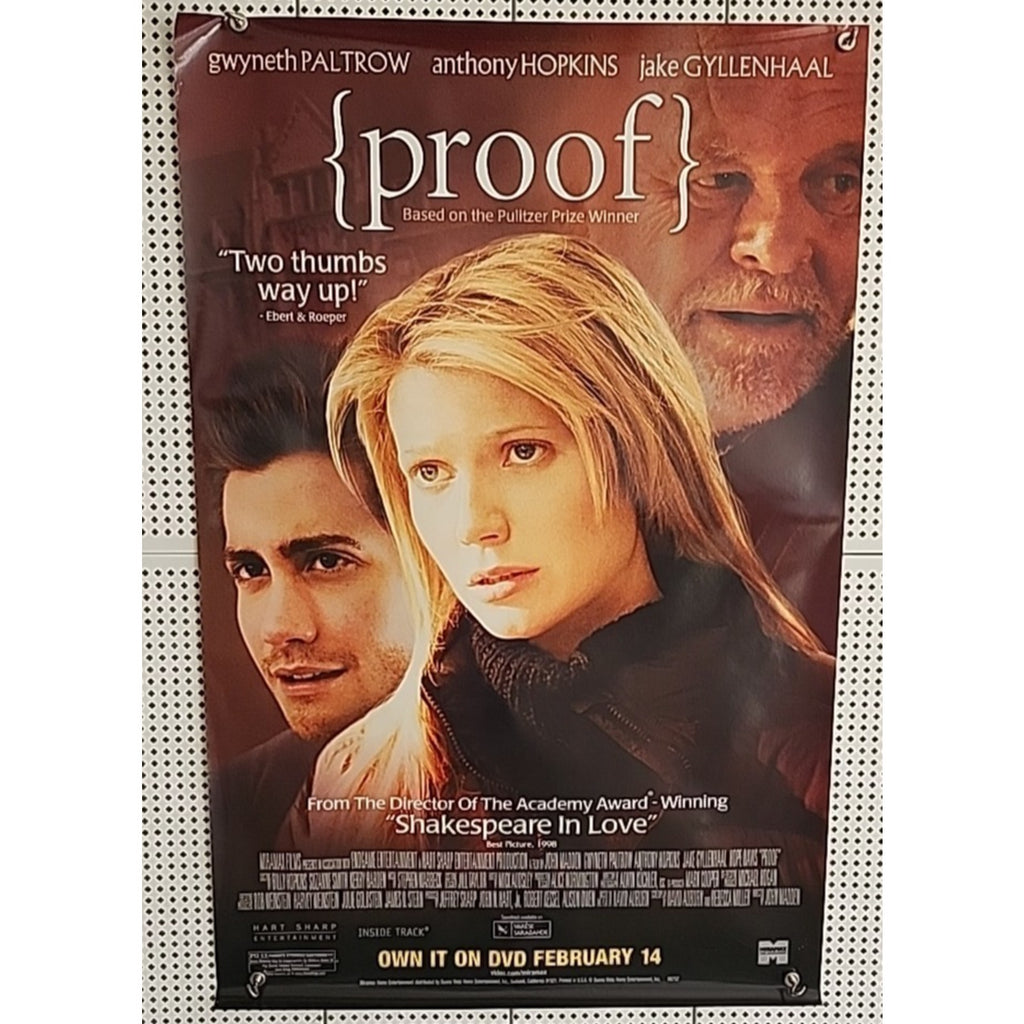 Proof Movie Poster Gwyneth Paltrow Jake Gyllenhaal Original Video Store Promo