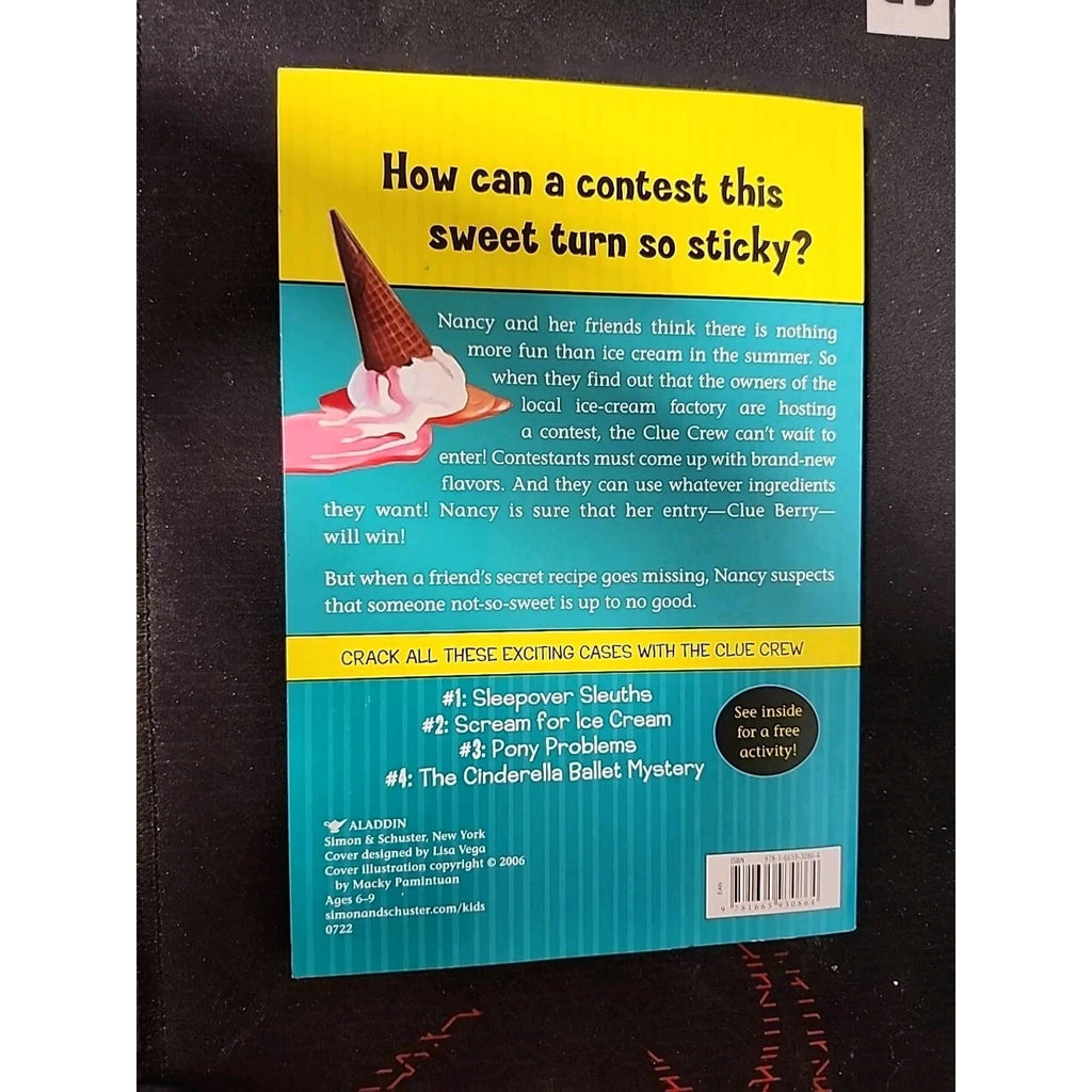 Nancy Drew and the Clue Crew #2 Scream for Ice Cream Carolyn Keene Paperback