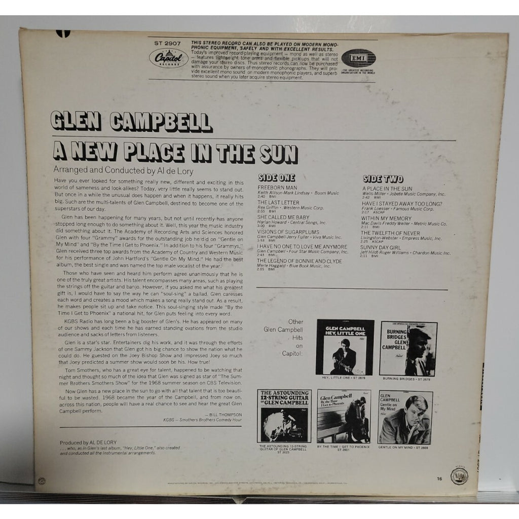 Glen Campbell ‎– A New Place In The Sun (Vinyl)