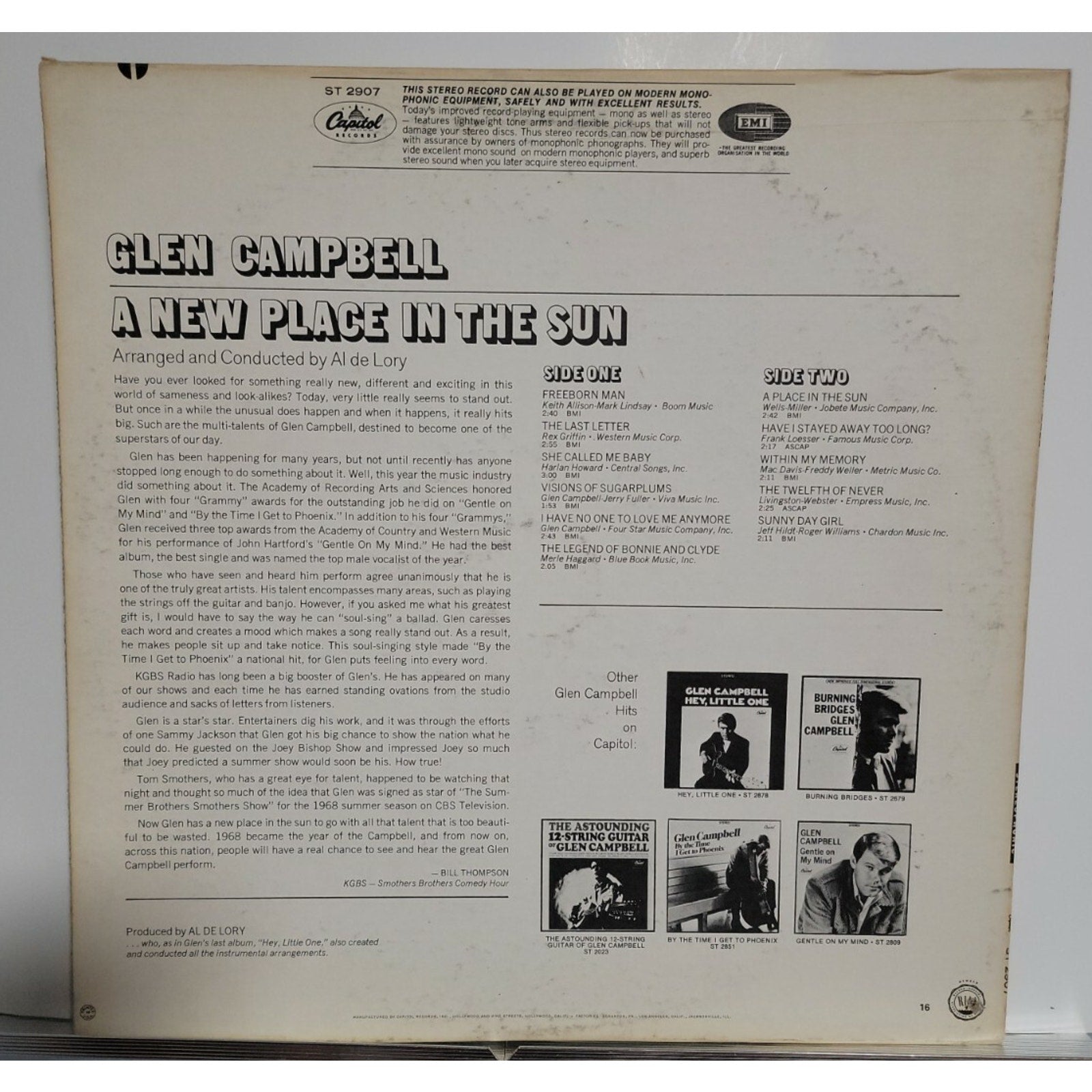 Glen Campbell ‎– A New Place In The Sun (Vinyl)