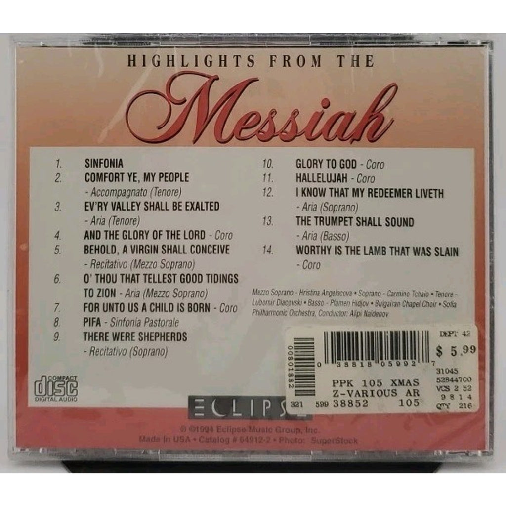 Highlights From the Messiah - CD By Various Artists *Brand New*