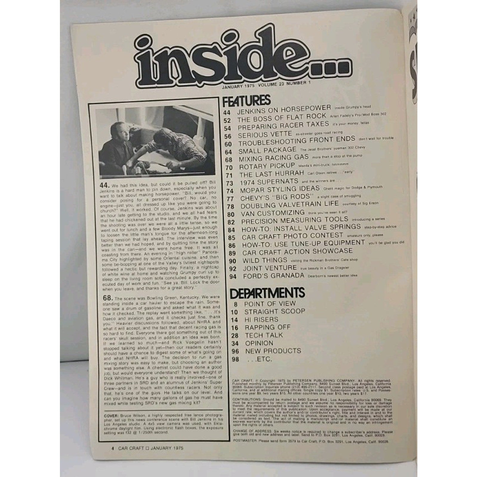Car Craft Magazine - January 1975 - Volume 23 Number 1