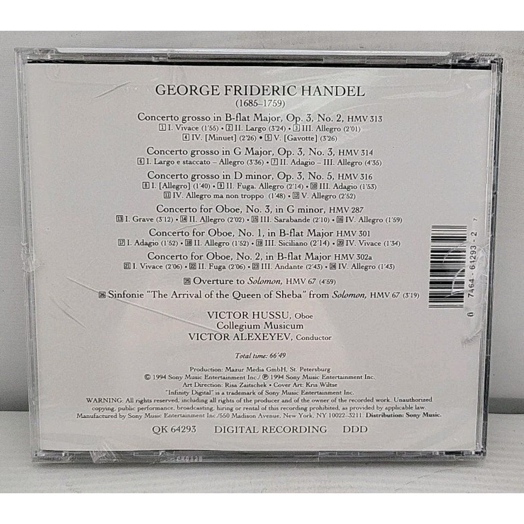 Handel Concerti Grossi Oboe Grossi (CD, 26 Tracks, 1994 Sony Music) BRAND NEW