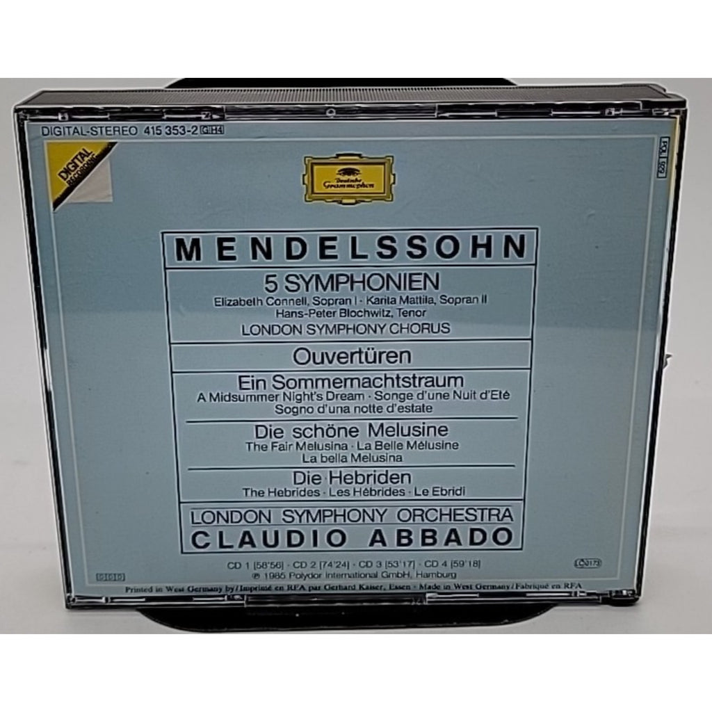 CD Mendelssohn: 5 Symphonien, Ouvertüren