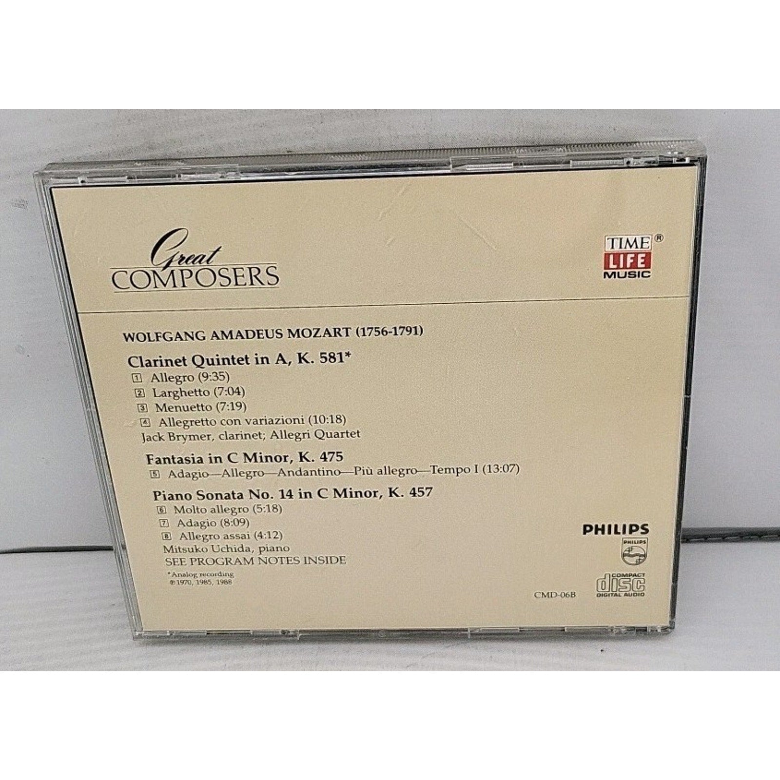 Mozart Concert - Great Composers CD
