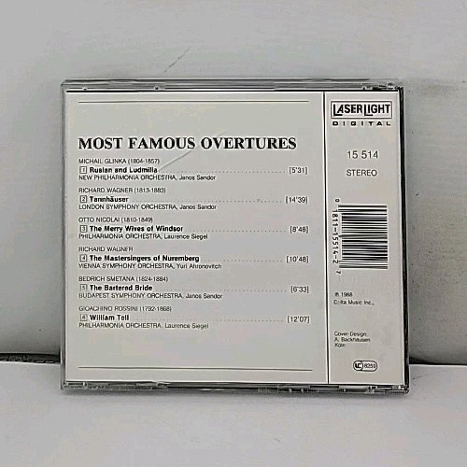 Most Famous Overtures by Various (CD, 1990)