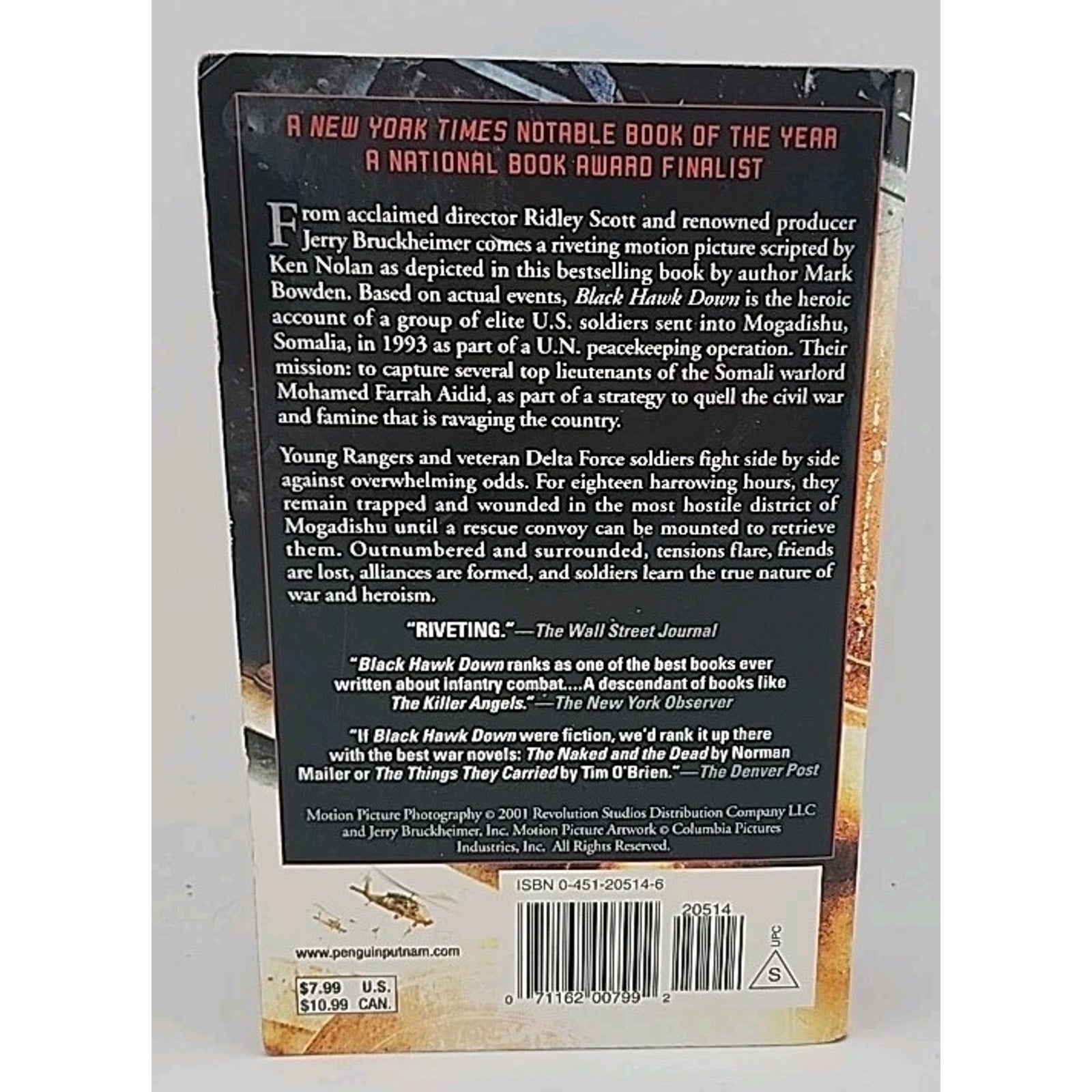 Black Hawk Down : A Story of Modern War by Mark Bowden (2002, Mass Market)