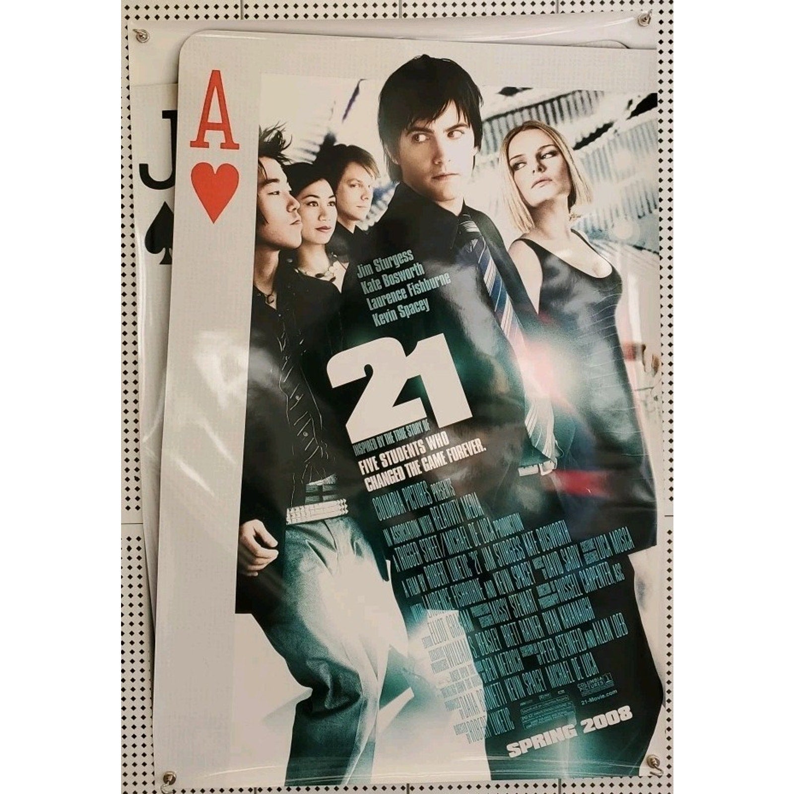 21 (2008) Double-Sided Movie Poster 27x40 Kate Bosworth, Kevin Spacey