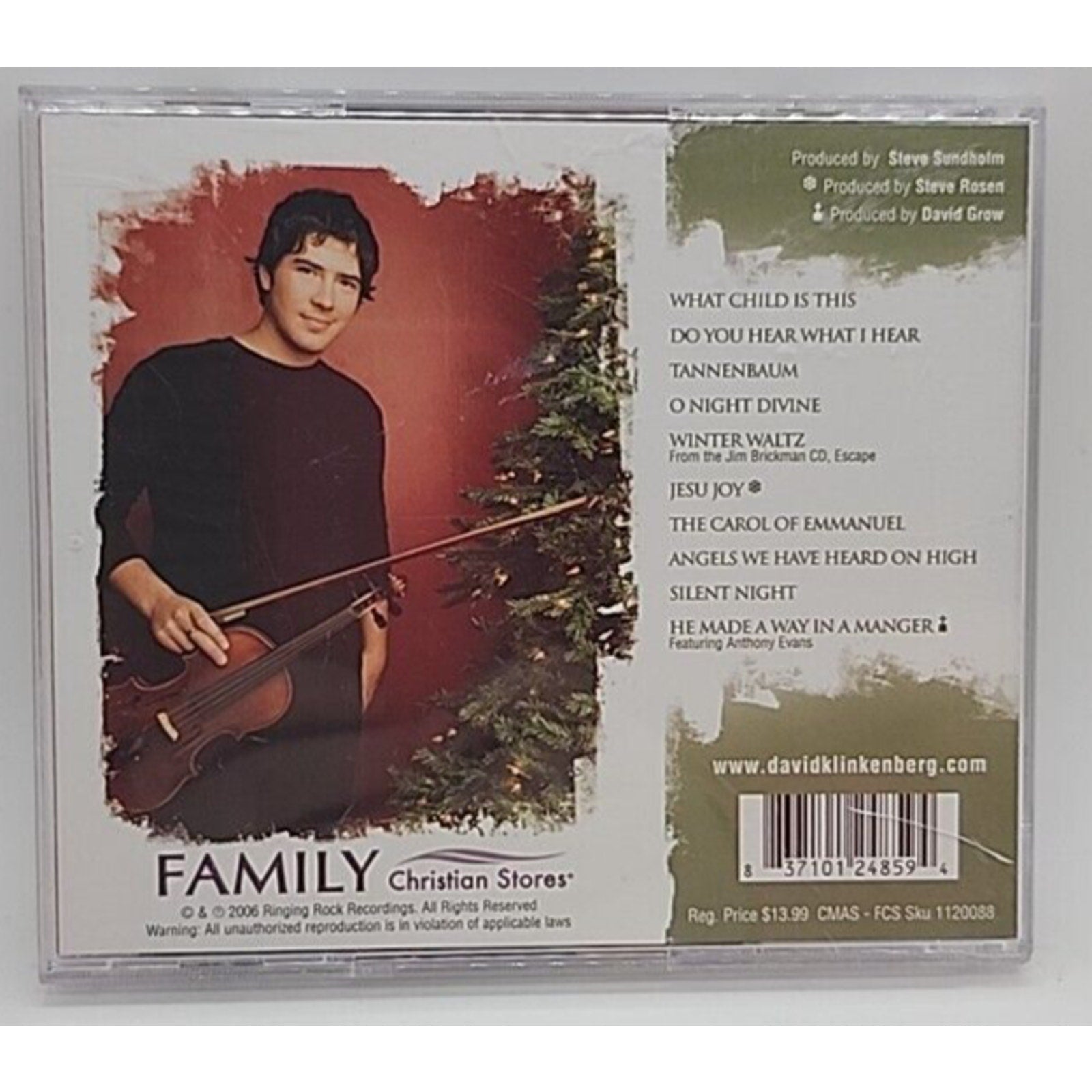 The Carol of Emmanuel by David Klinkenberg (CD, Christian Shores)