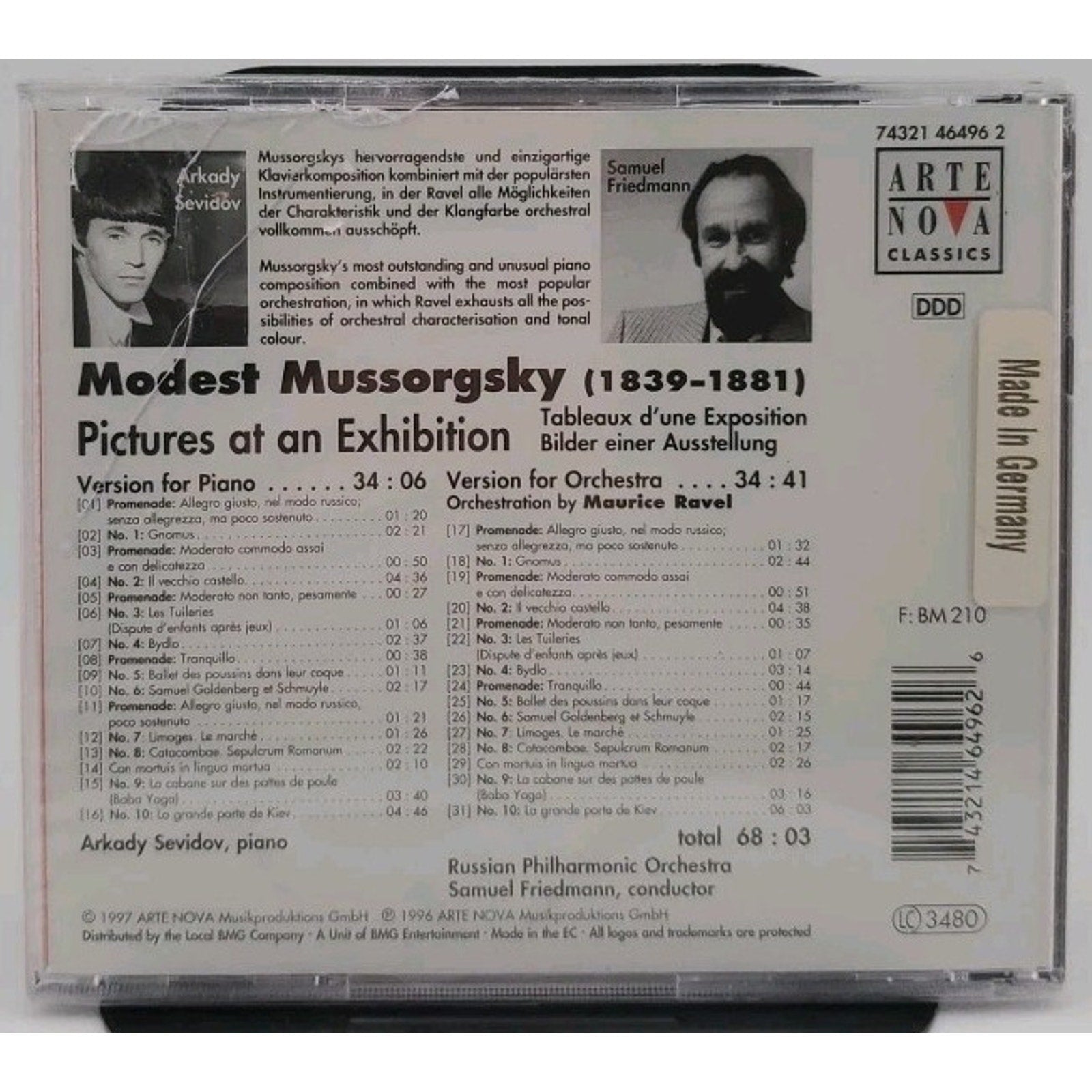 Modest Mussorgsky: Pictures At An Exhibition CD - *Brand New*