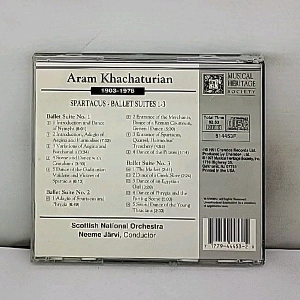 Aram Khachaturian – Spartacus Ballet Suites 1-3 CD Classical Musical Heritage