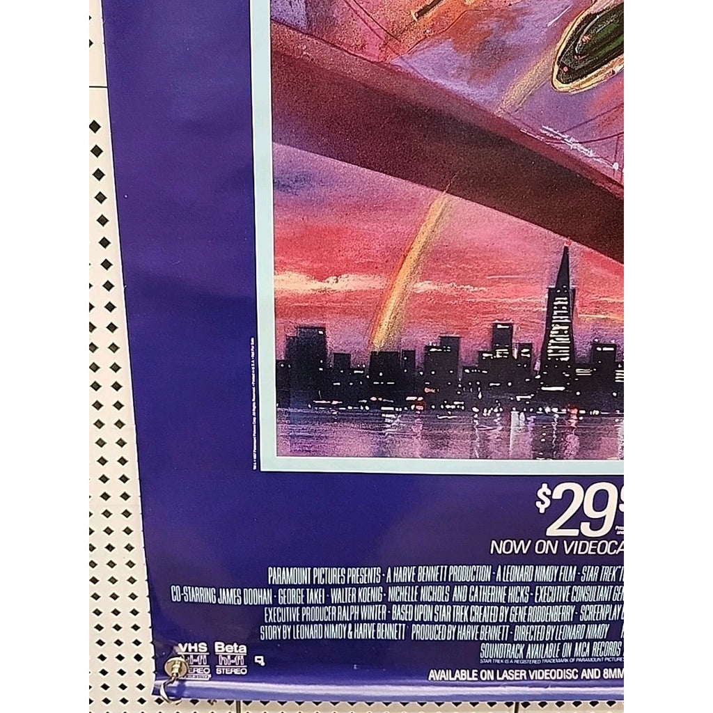 Video Store Promo Poster - Star Trek IV The Voyage Home 23X32"