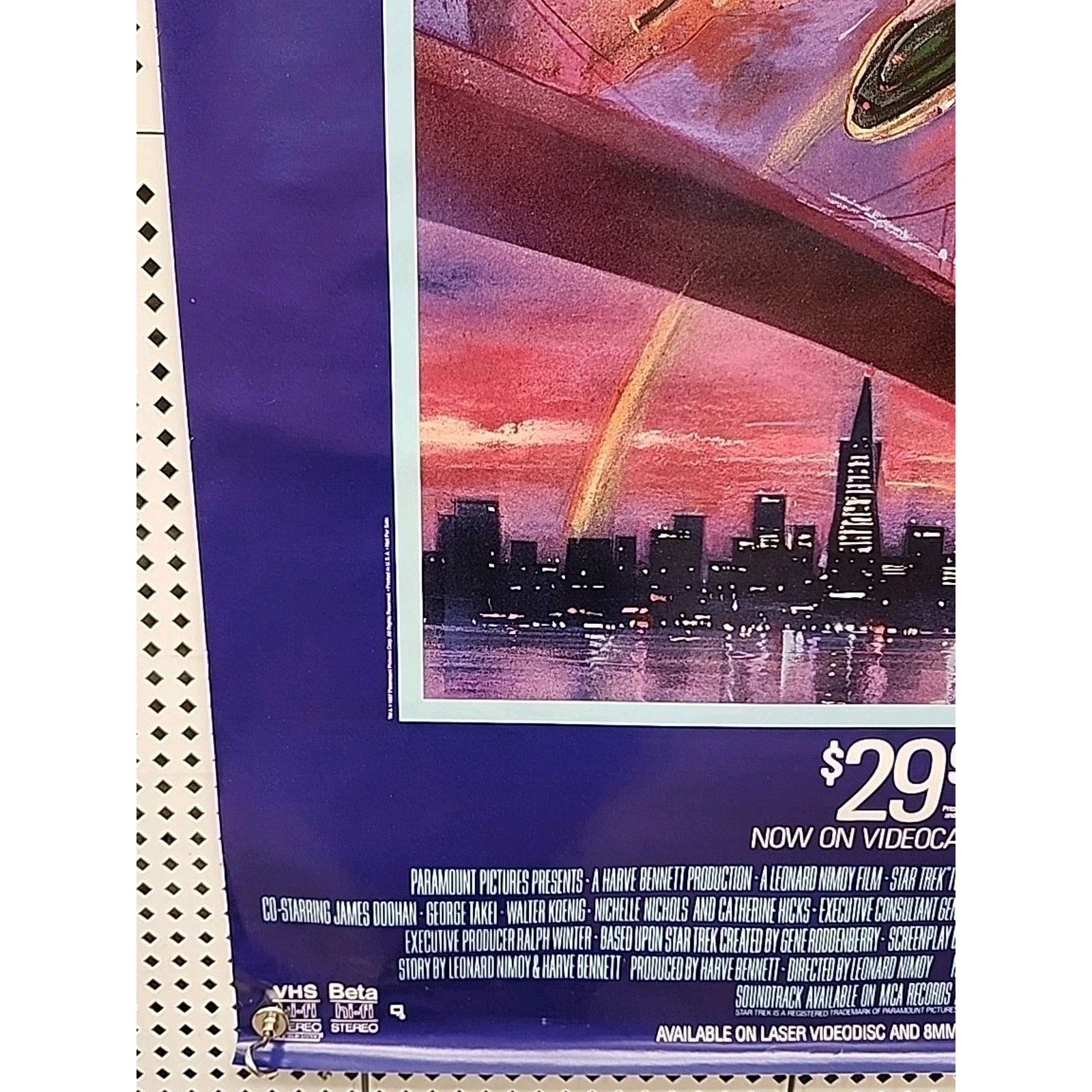 Video Store Promo Poster - Star Trek IV The Voyage Home 23X32"