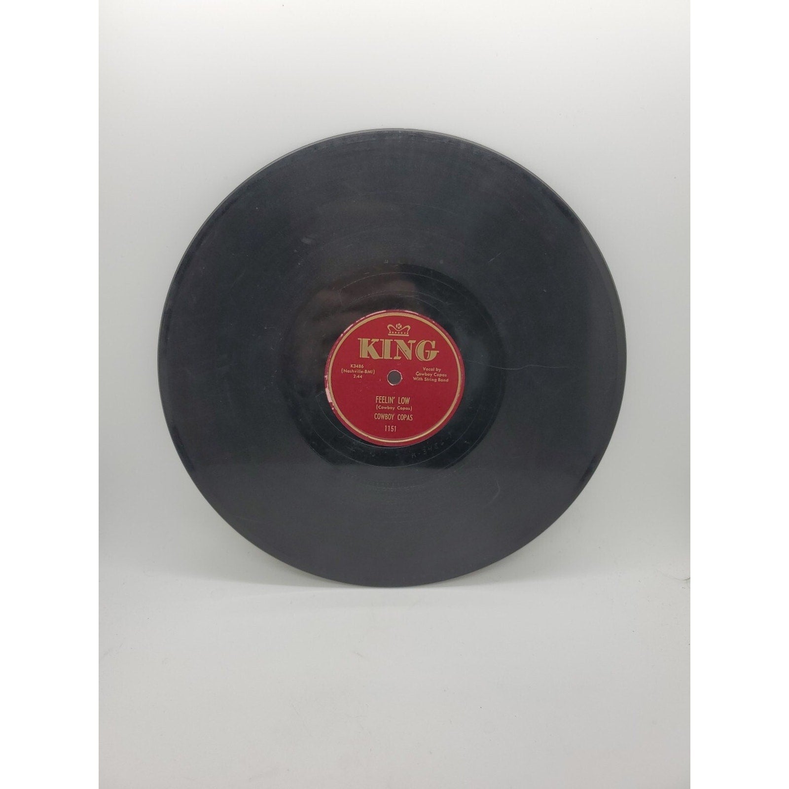 Cowboy Copas - Feelin' Low/ Love Me Now (Record)