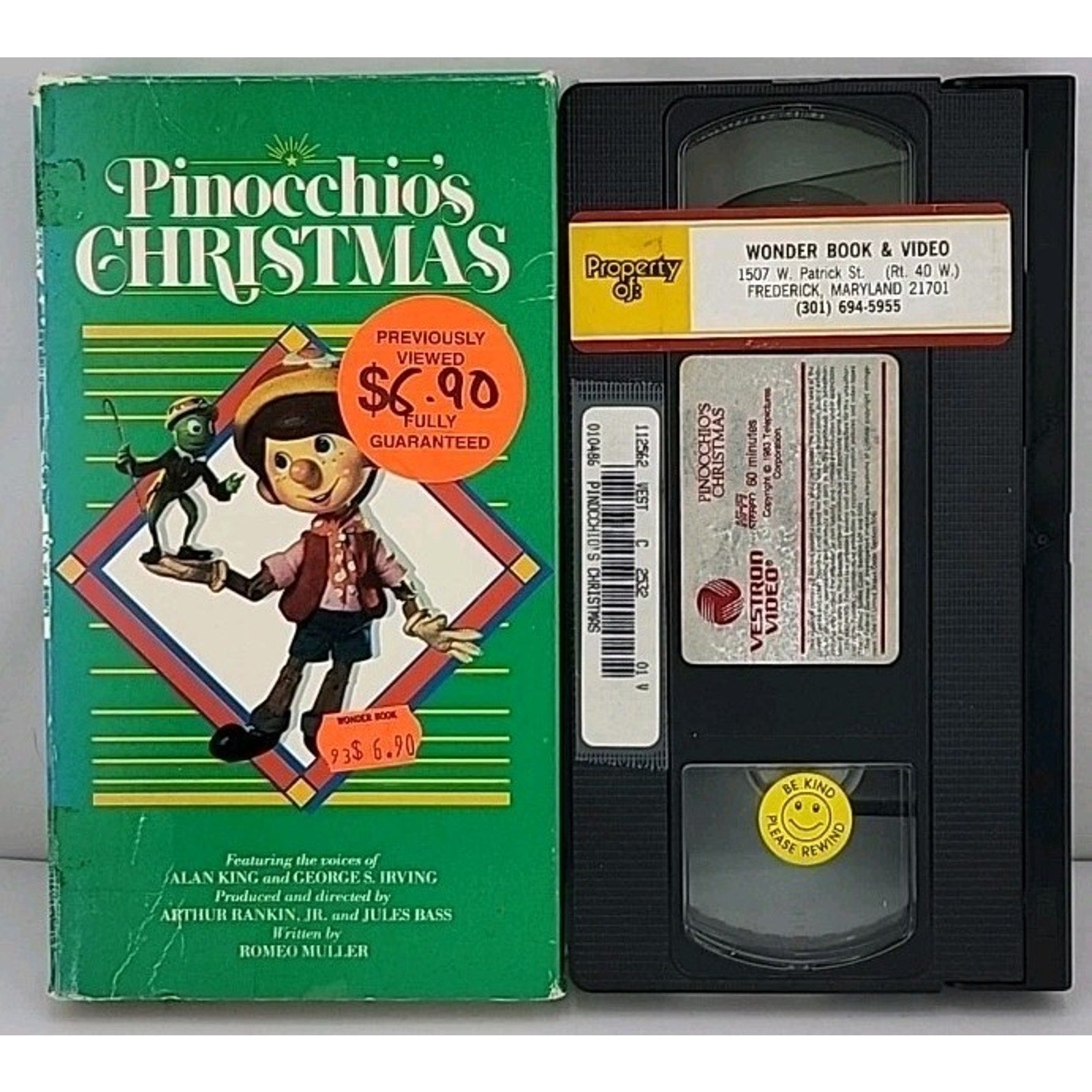 Pinocchios Christmas (VHS, 1992)