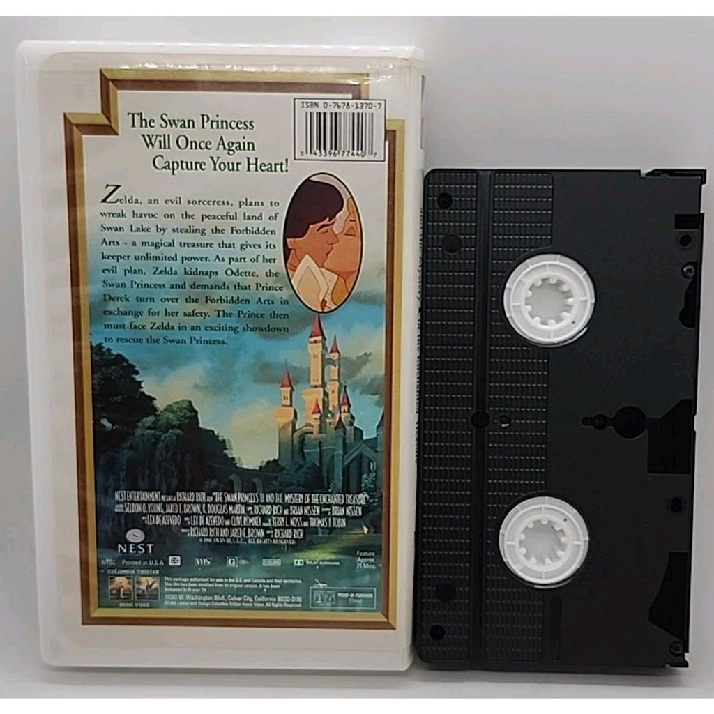 The Swan Princess - Mystery of the Enchanted Treasure (VHS, 1998, Clam Shell...