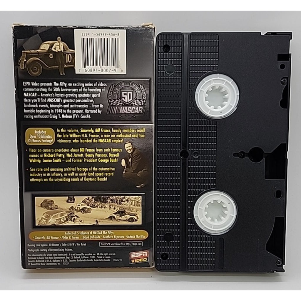 NASCAR Video - 50th Anniversary - Sincerely, Bill France (VHS, 1998)
