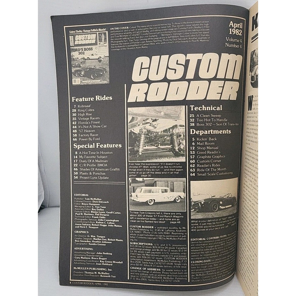 Custom Rodder Magazine - April,1982