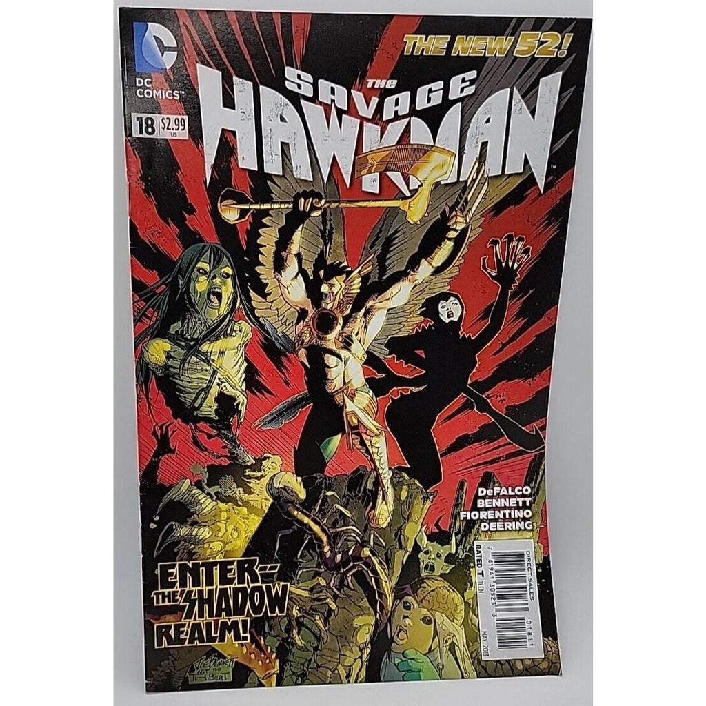 Savage Hawkman Comic 18 Cover 2013 Tom Defalco Joe Bennett DC .
