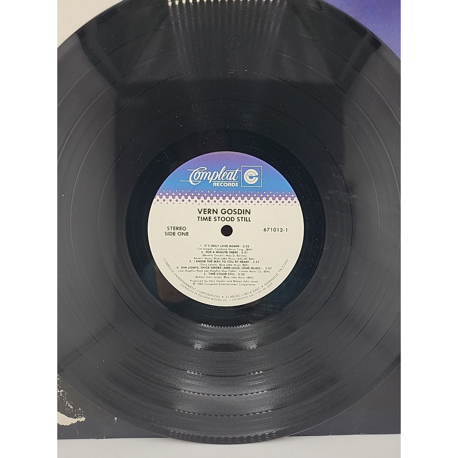 Vern Gosdin - Time Stood Still LP Record 1985 Compleat Country 33RPM