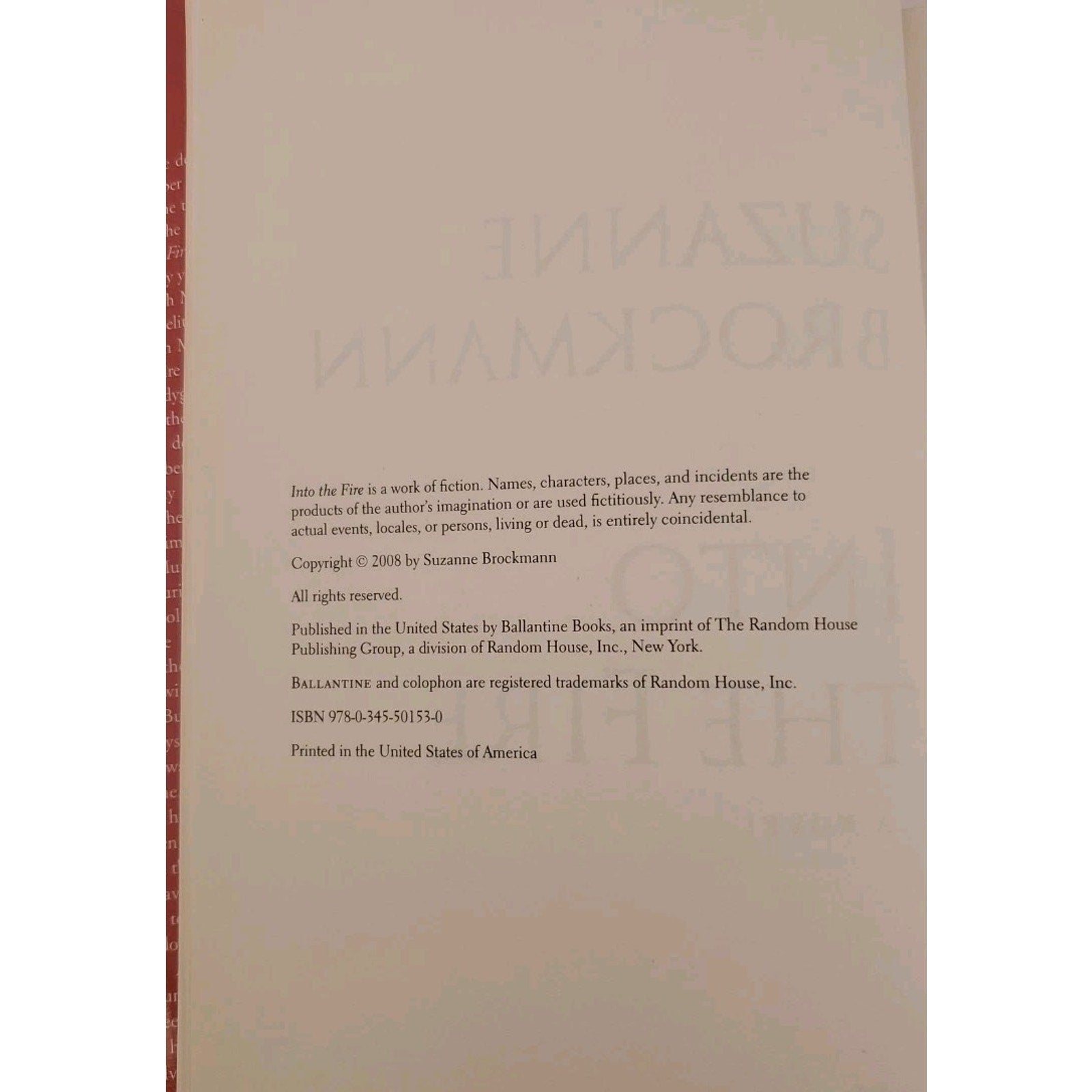 Into the Fire by Suzanne Brockmann (2008, Hardcover)