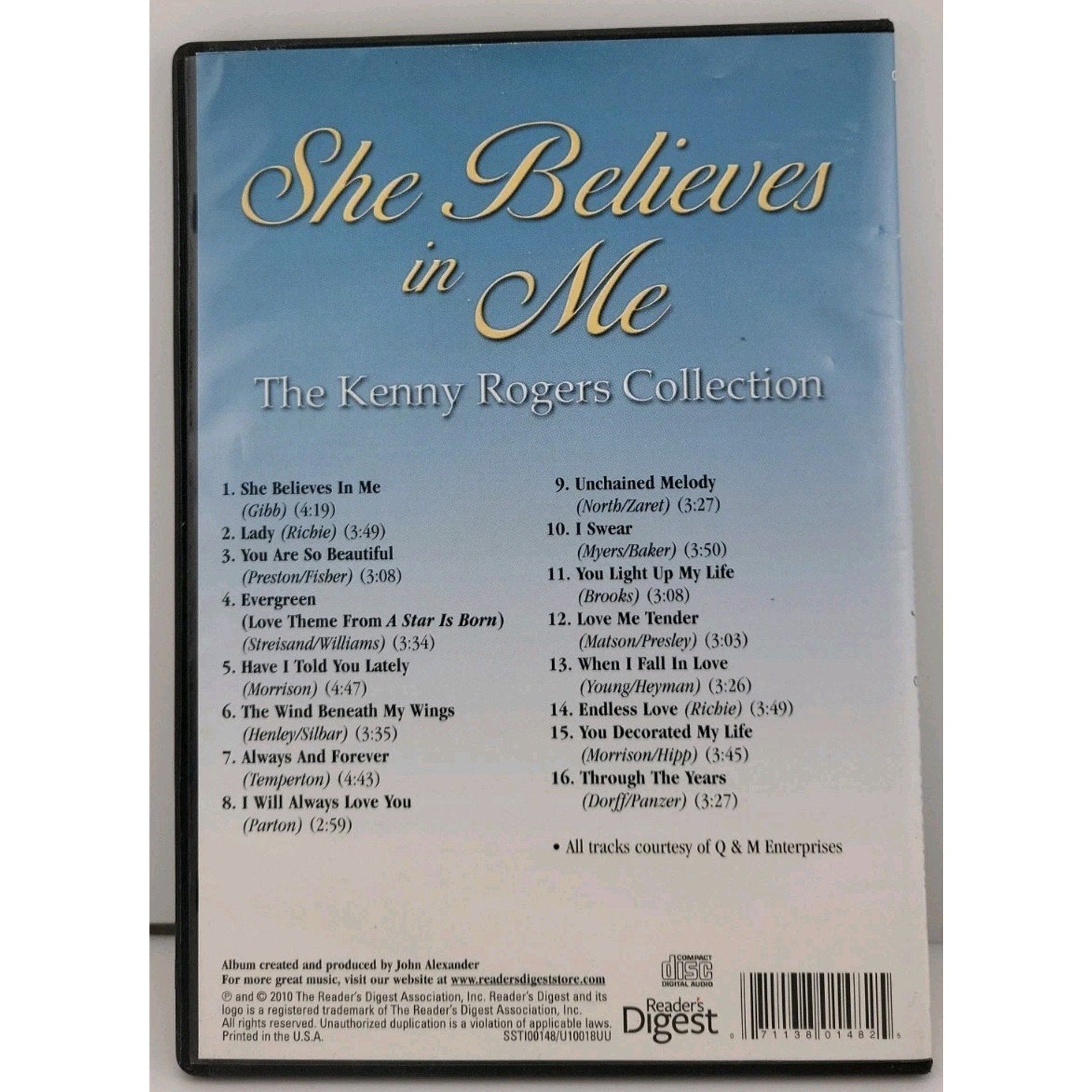 She Believes in Me Kenny Rogers Collection Readers Digest CD 16 Songs