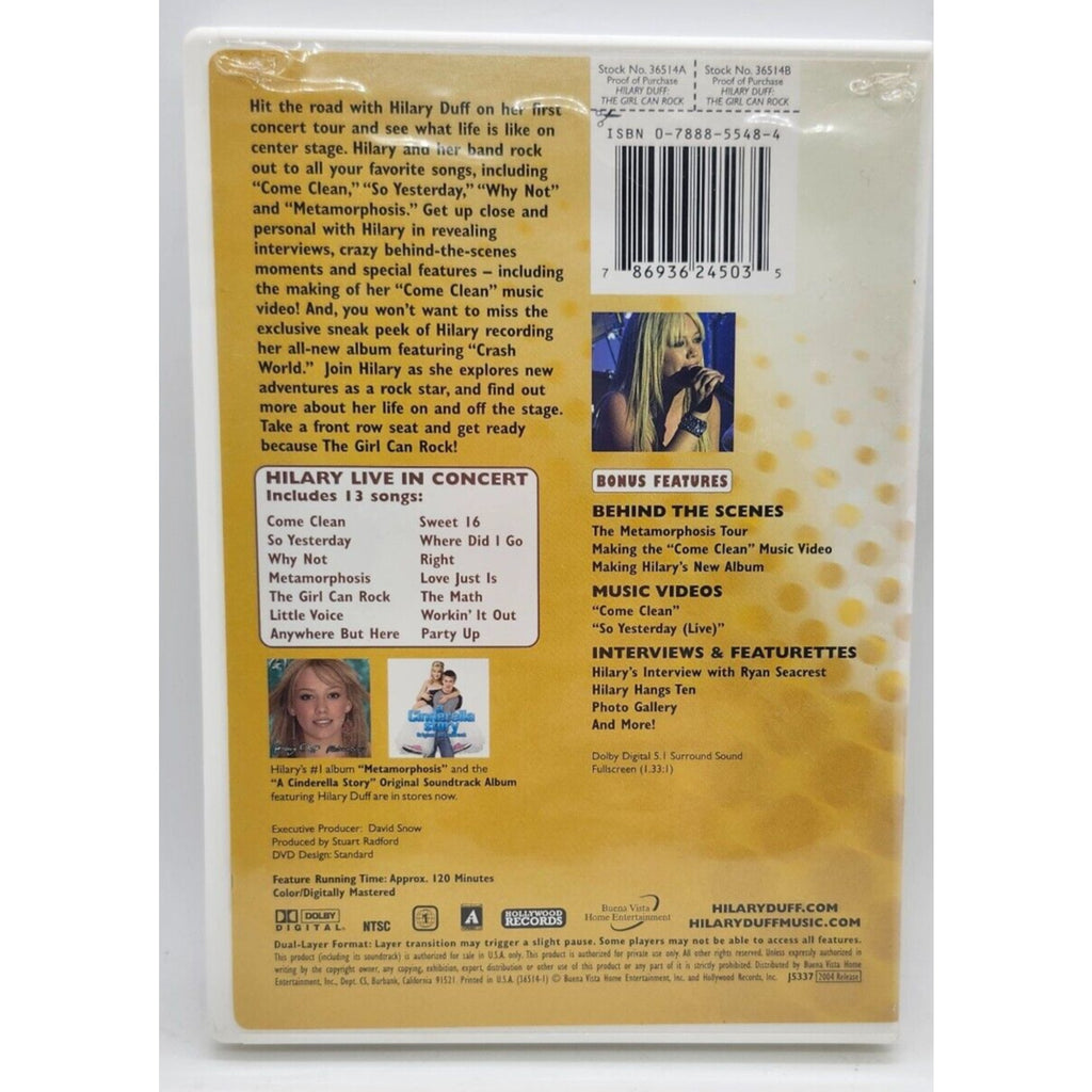 Hilary Duff - The Girl Can Rock (DVD, 2004)