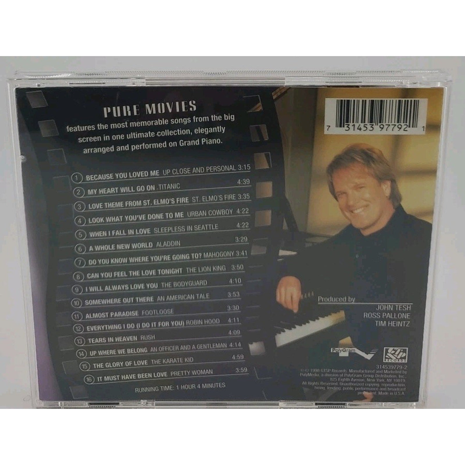 Pure Movies 1 by John Tesh Project (CD, 1998)