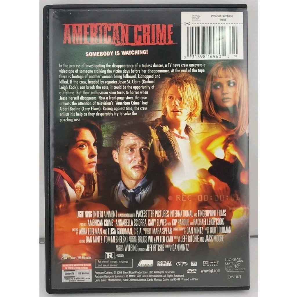 American Crime (DVD, 2004)