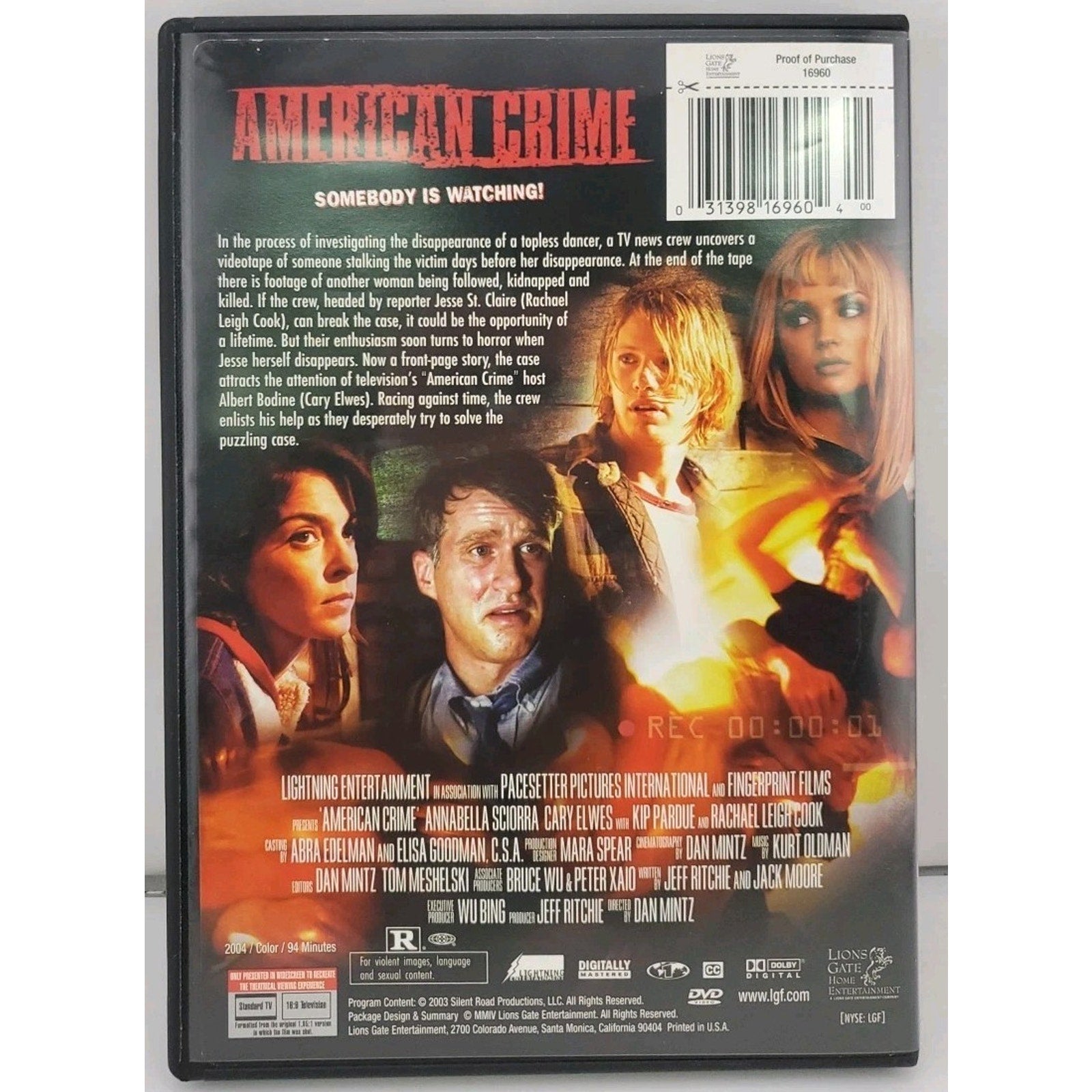 American Crime (DVD, 2004)