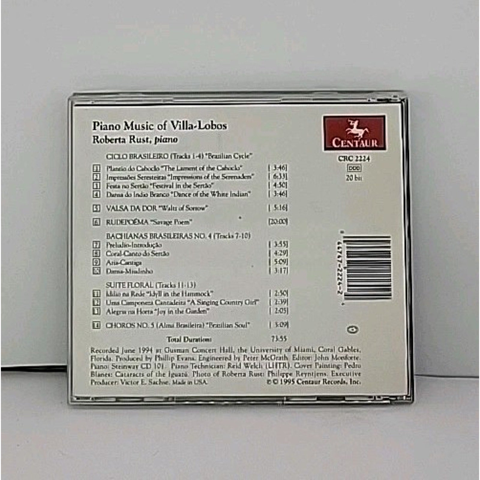 Brazilian Cycle: Lament of by Villa-Lobos / Heitor / Rust (CD, 1991)