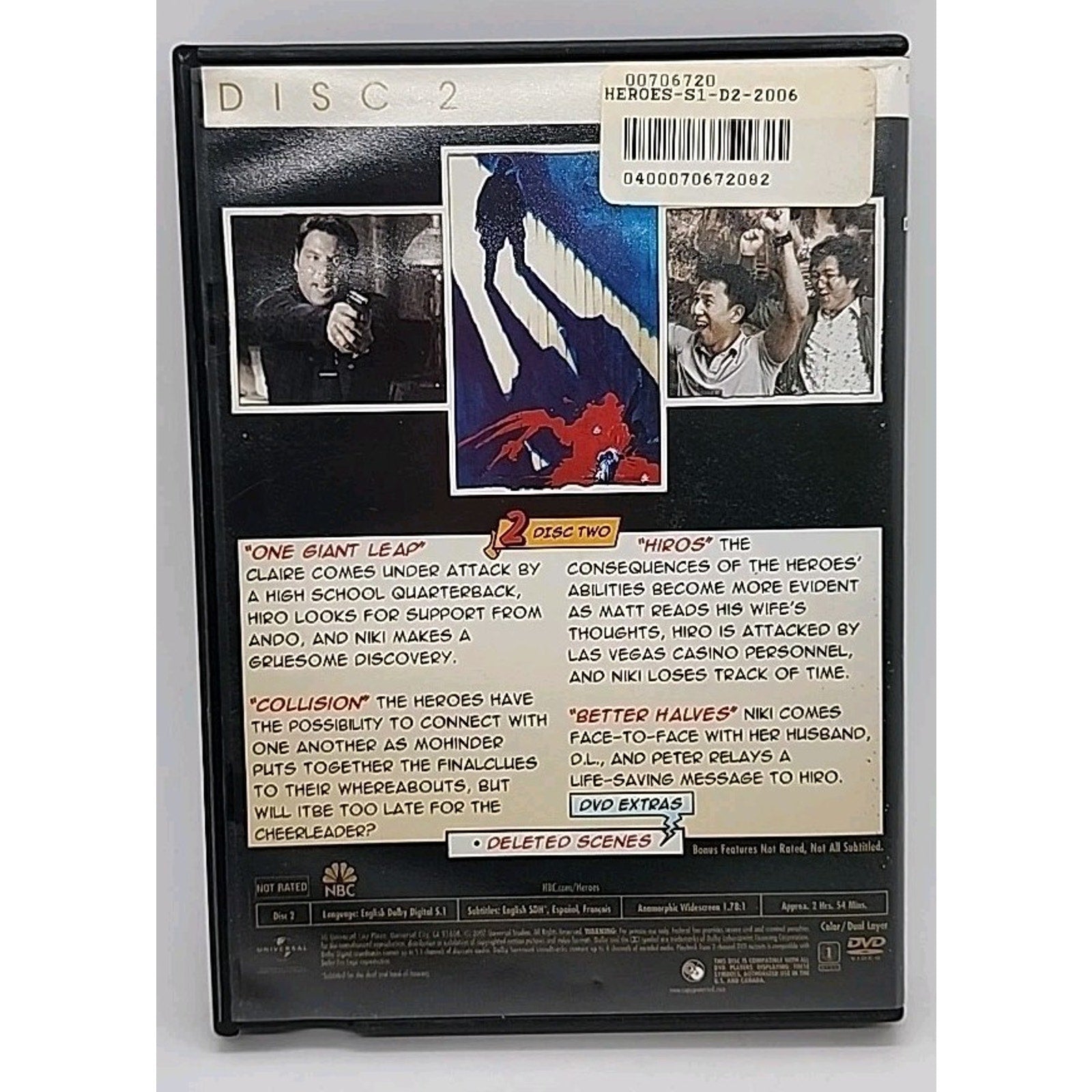 Heroes Season 1 Disc 2 (DVD, 2007) Disc 2 Only - TV Series