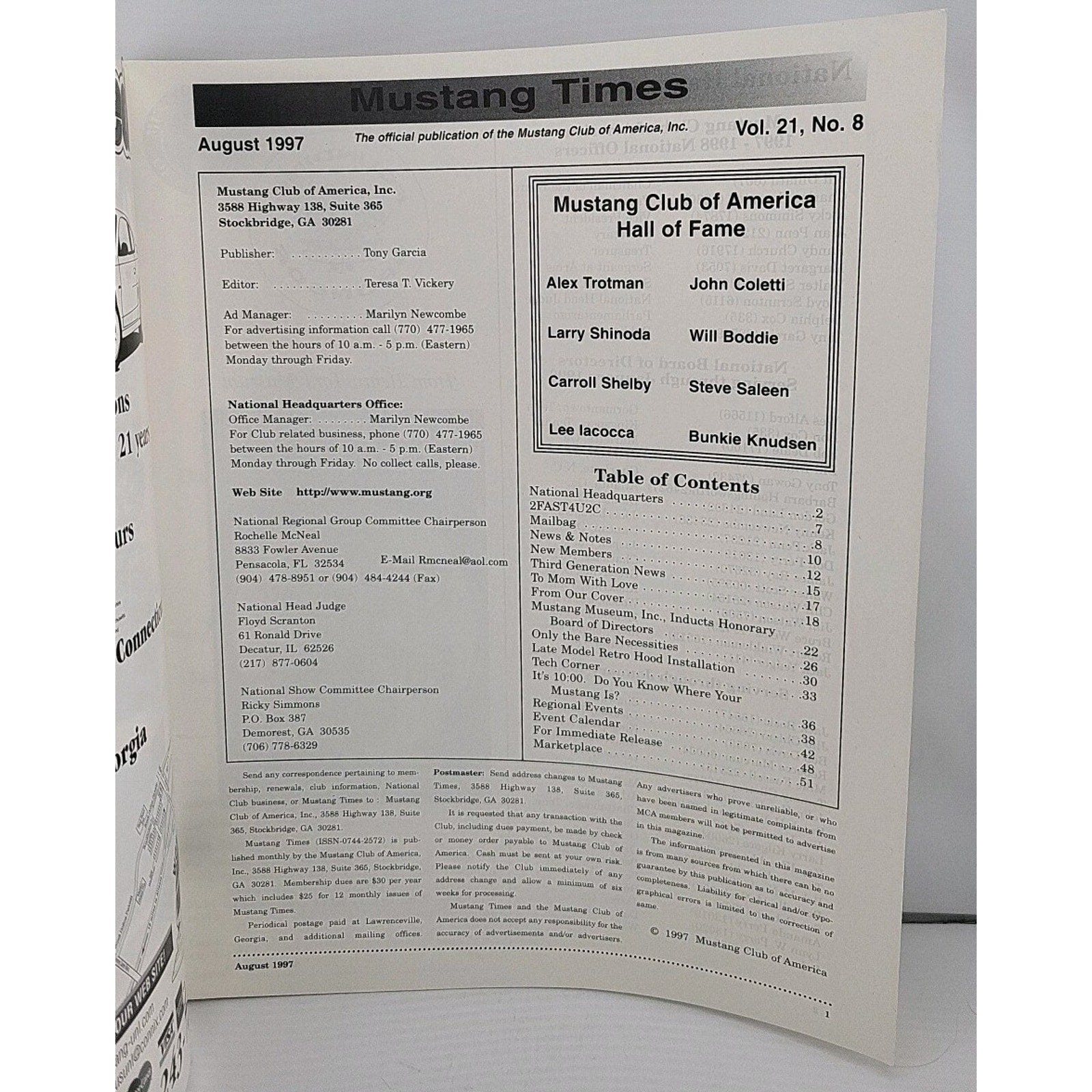 Mustang Times Magazine - August 1997 - Vol. 21 No. 8