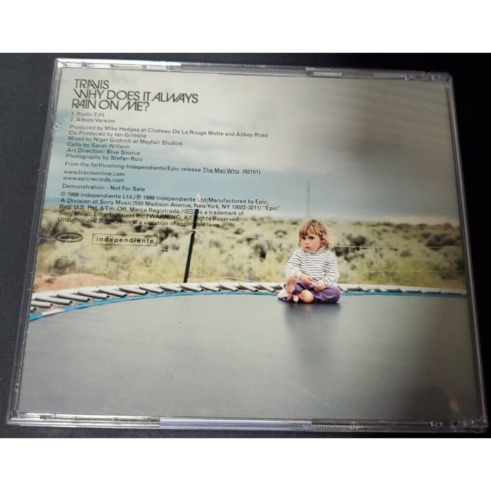 Why Does It Always Rain On Me by Travis (CD, PROMO Single)