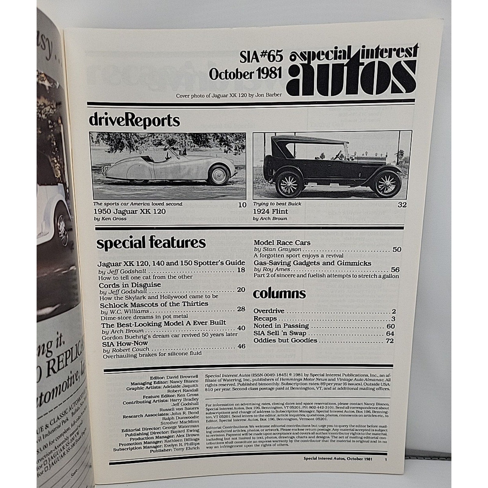 Special Interest Autos October 1981