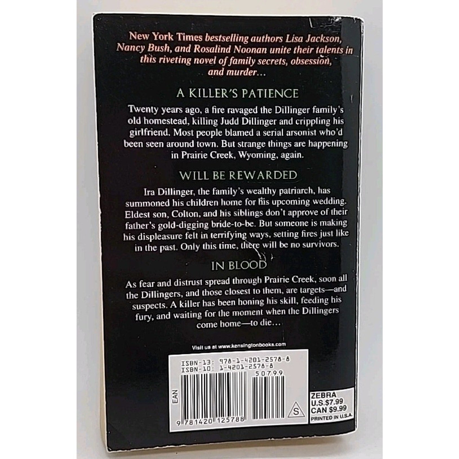 Sinister by Nancy Bush, Rosalind Noonan and Lisa Jackson (2013, Trade Paperback)