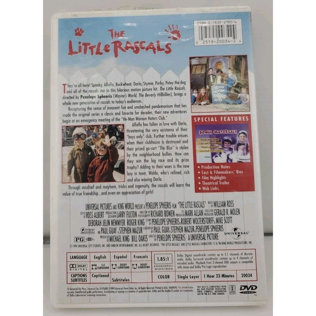 The Little Rascals (DVD, 1994)