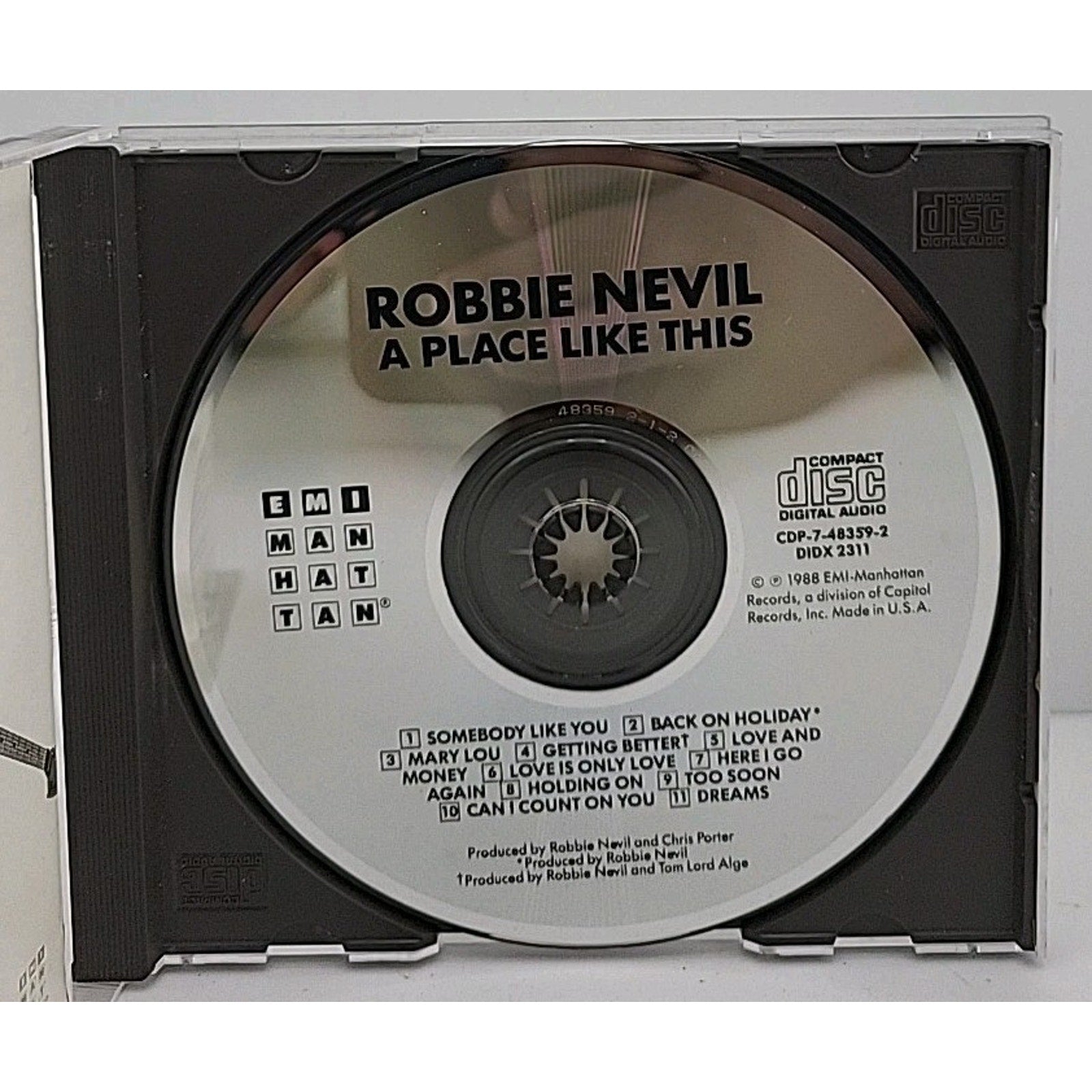 Place Like This by Robbie Nevil (CD, 1988, EMI Music Distribution)
