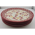 Temptations By Tara Old World Red Cranberry 8" Salad Plates Set of 4