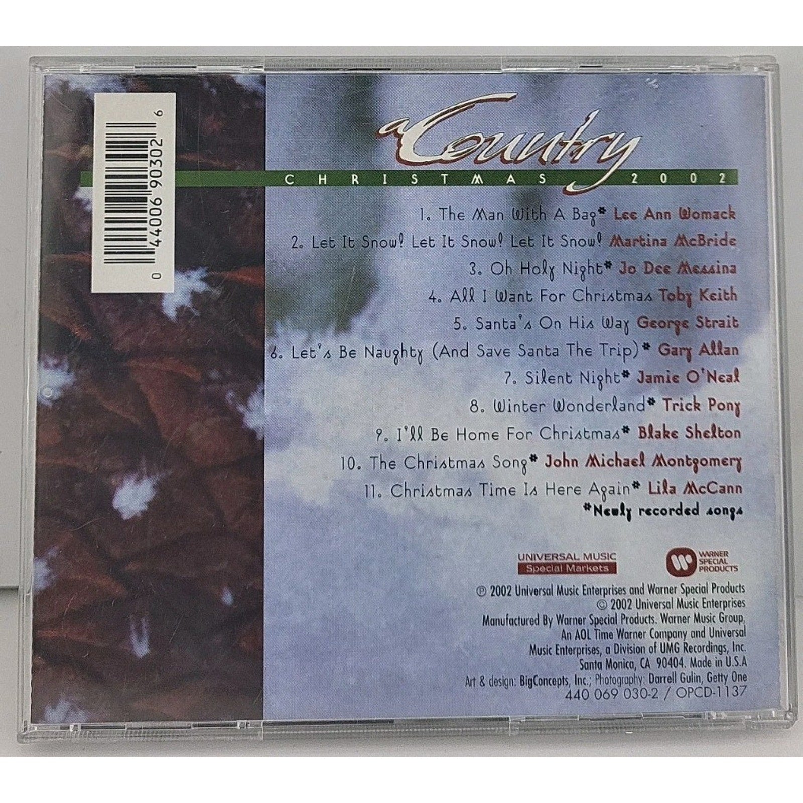 Country Christmas 2002 by Original Artists (CD, 2002 Warner Special Products)