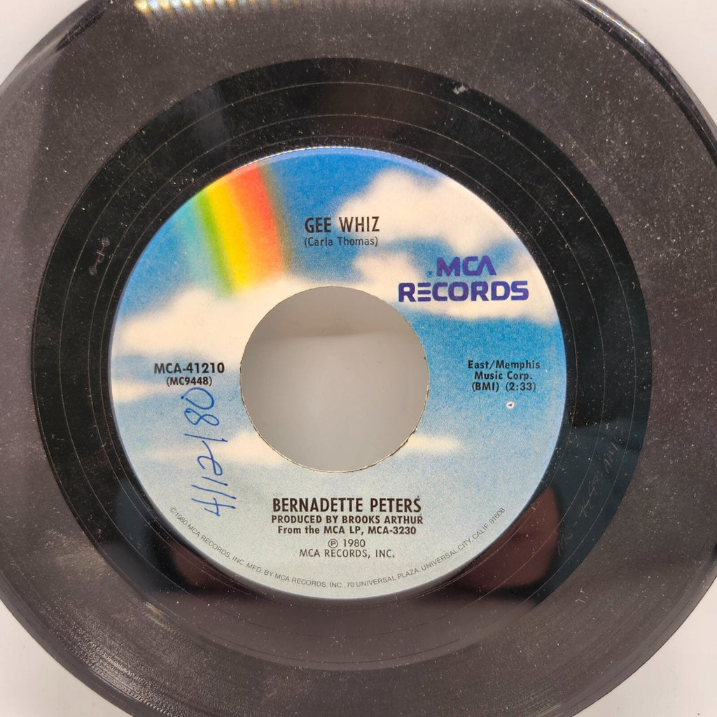 Gee Whiz / I Never Thought I'd Break By Bernadette Peters (Record) - 41210