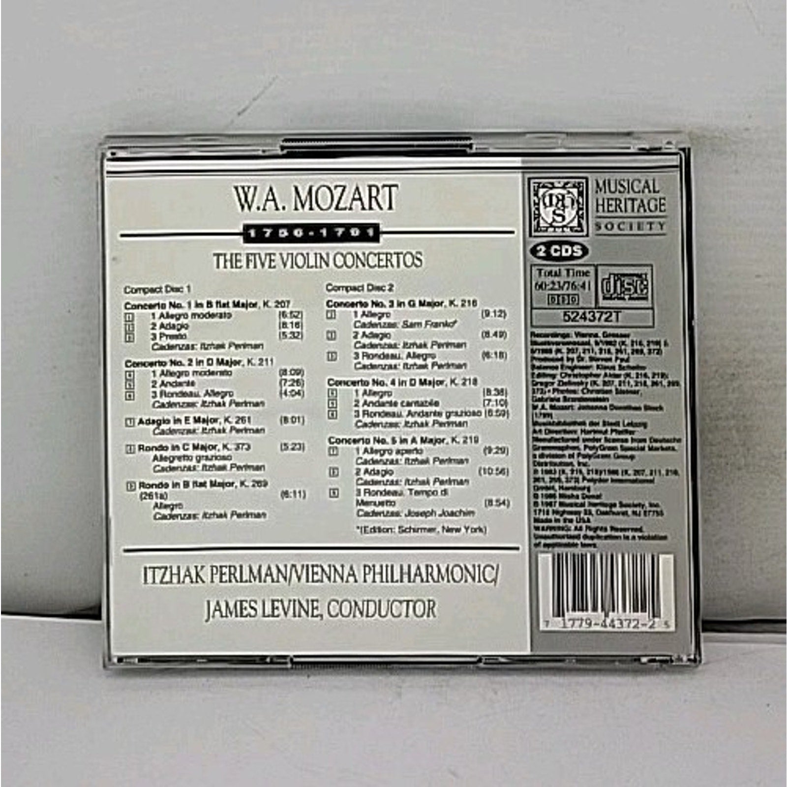 Mozart: The 5 Violin Concertos (Musical Heritage Society) (CD)