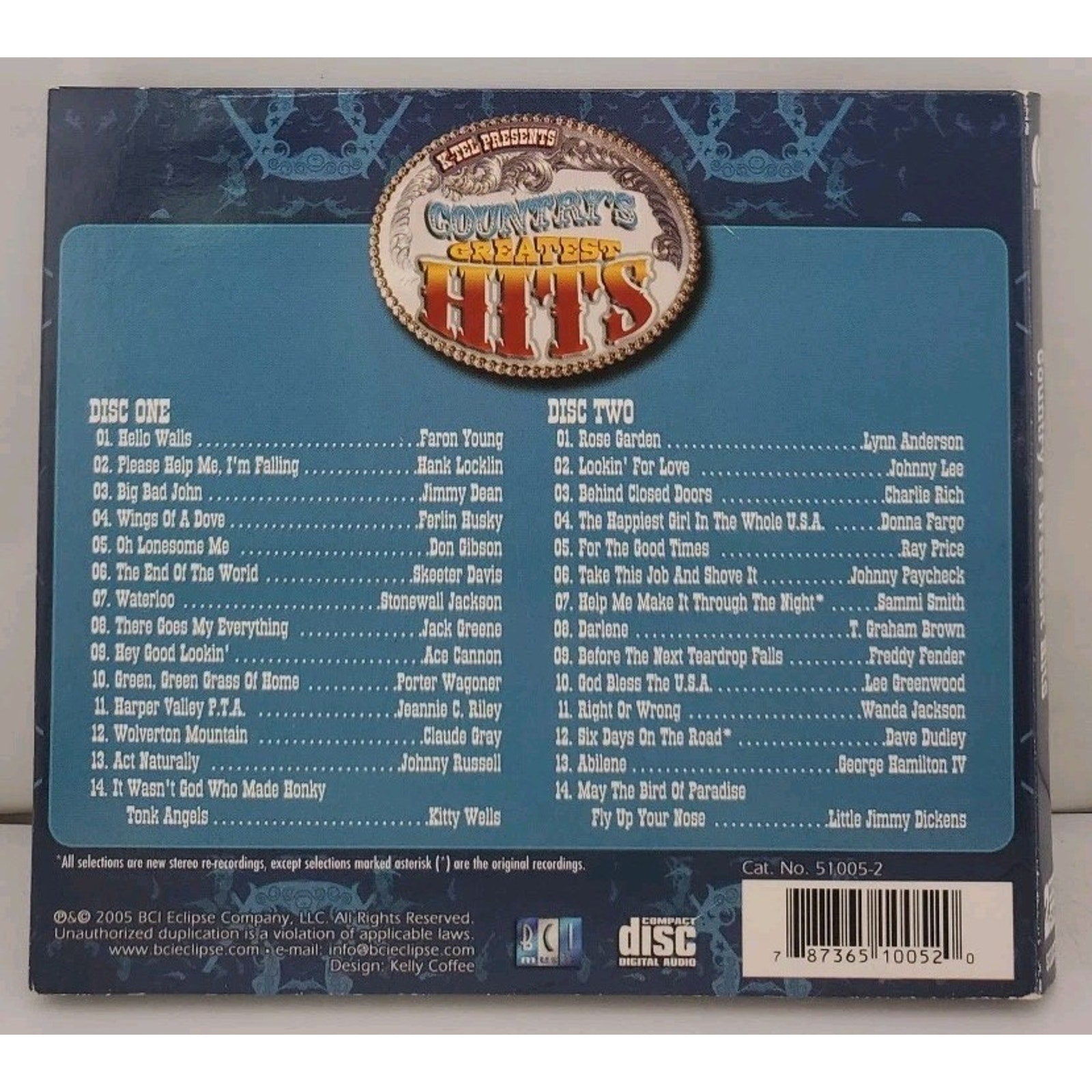 Country's Greatest Hits by Various (Only Comes With Disc 1) (CD, 2005)