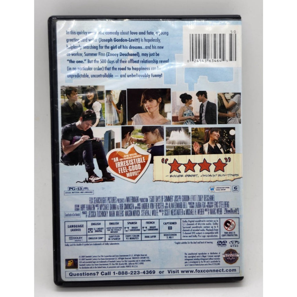(500) Days of Summer (DVD, 2009)