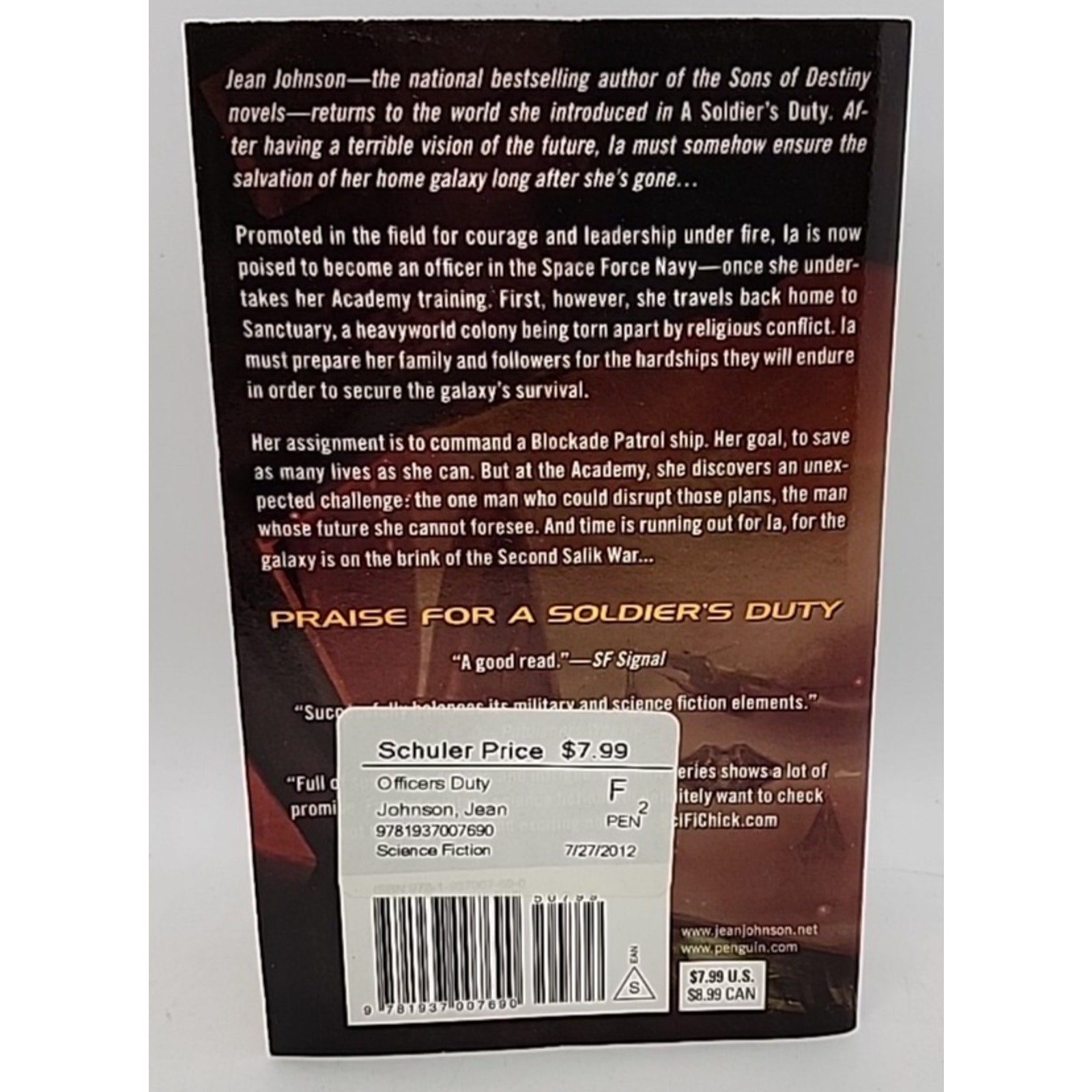Officer's Duty by Jean Johnson (2012, Paperback)