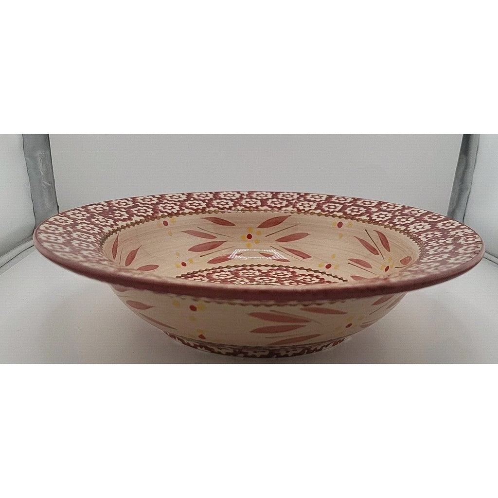 Temptations Old World Red Rim Soup Bowls (3)