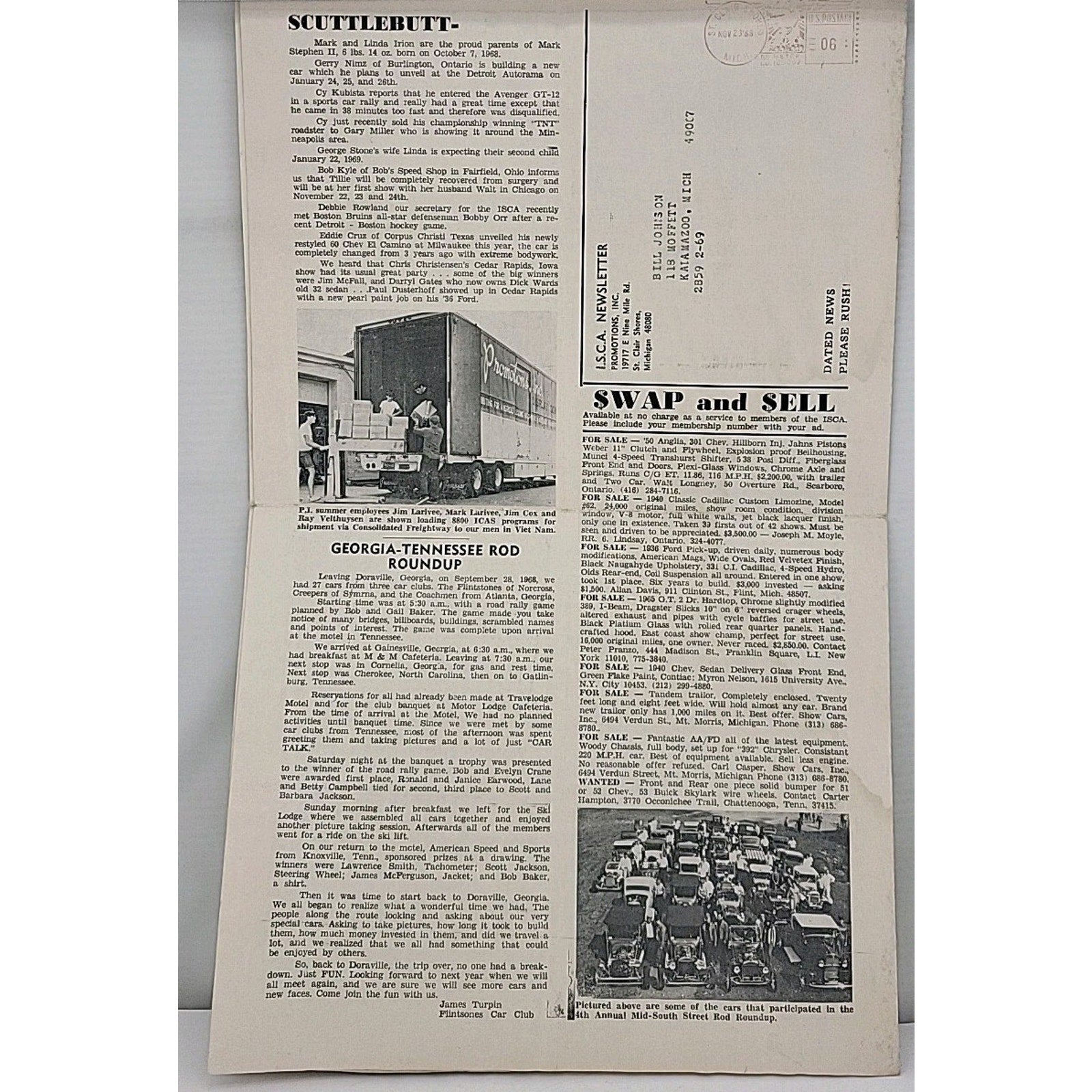 ISCA Newsletter November 1968 Volume IX Number 3