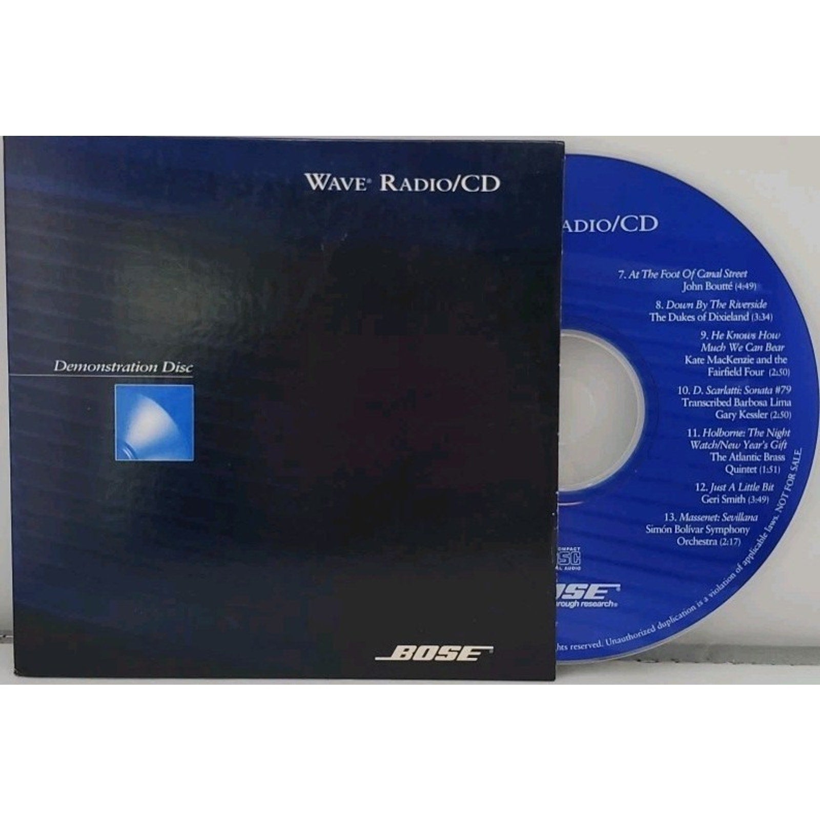 Bose Wave Music System Radio/CD Demo Disc