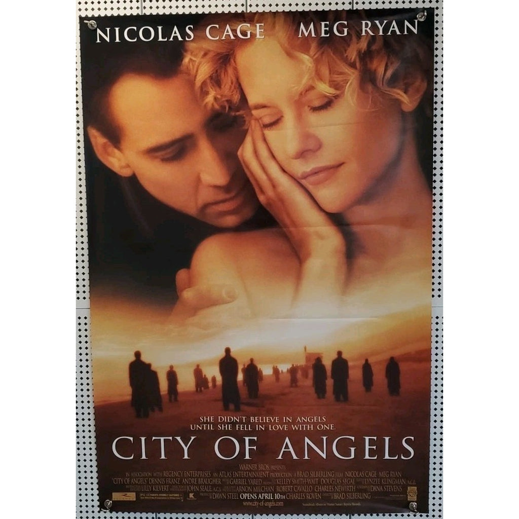 City Of Angels Movie Poster 2 Sided Original 27x40 Nicolas Cage Meg Ryan